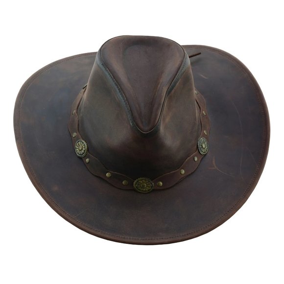 Wide Leather Cowboy/ Cowgirl Western Hat main image 10
